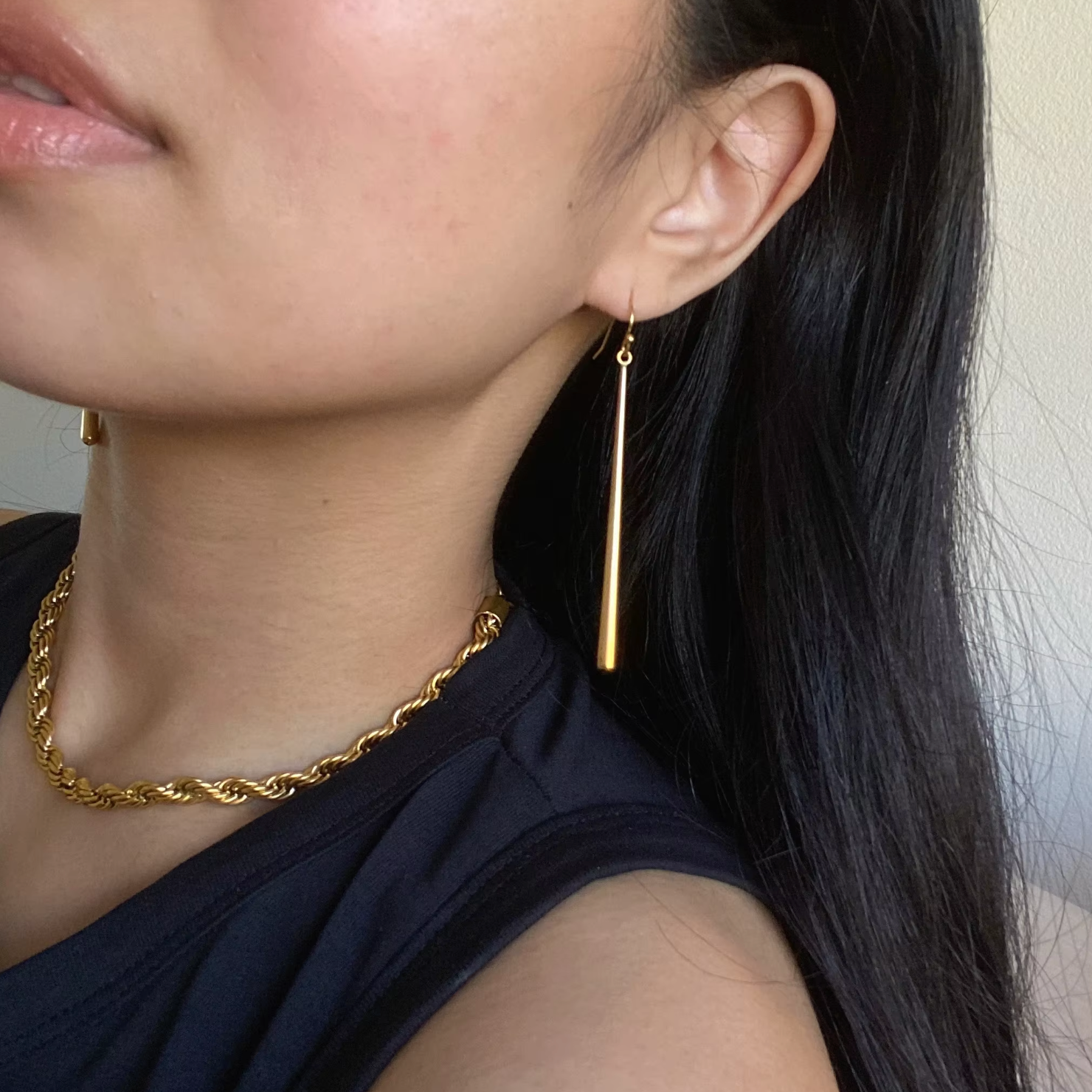 Twist Rope Chain 18K Vergoldet 5mm Wasserfest Edelstahl 316L Stapelbar