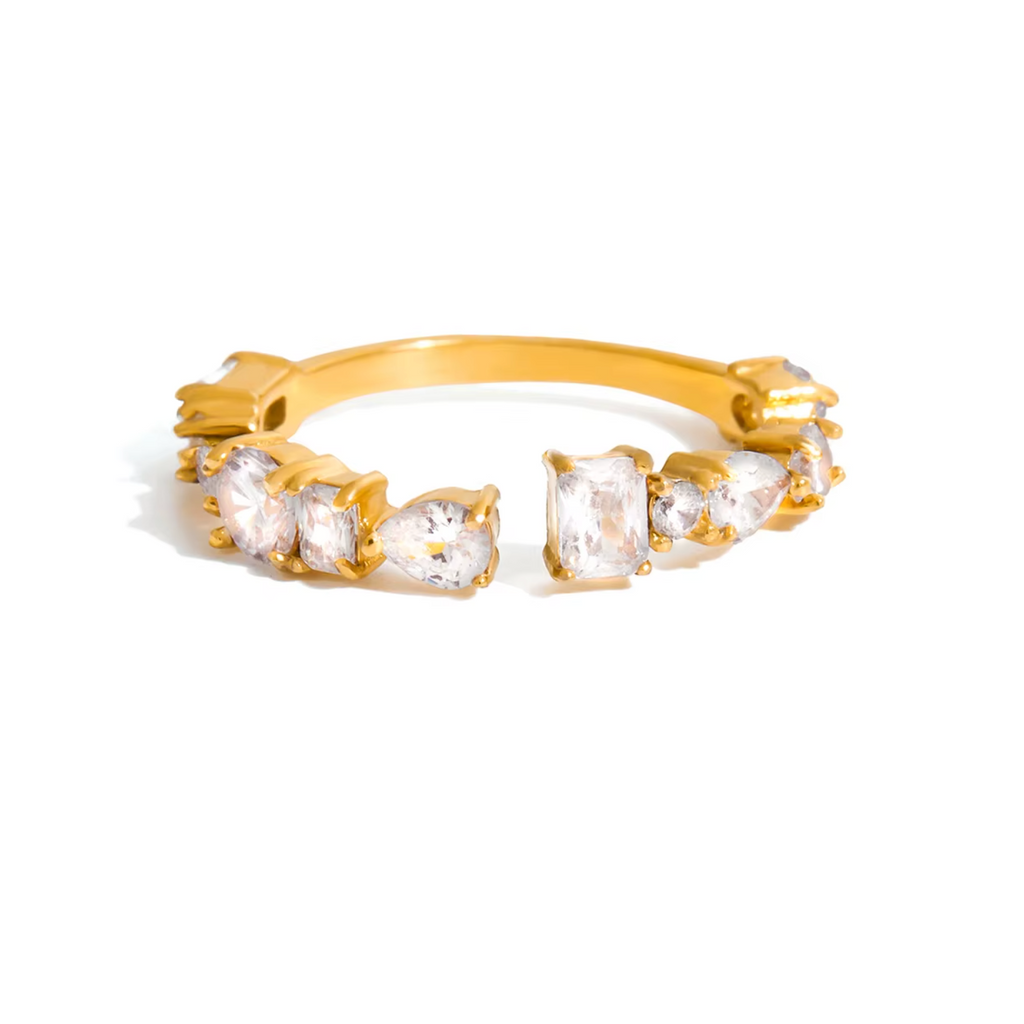 Ring Fiorella 18K Vergoldet Wasserfest Edelstahl 316L Elegant