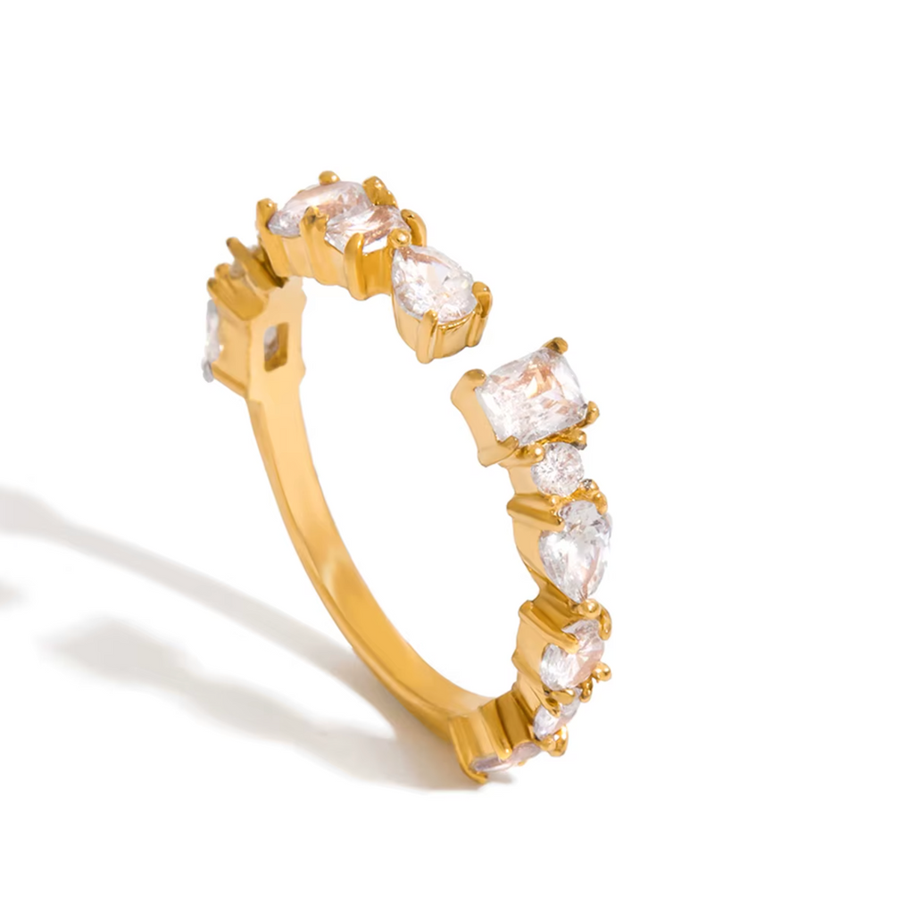 Ring Fiorella 18K Vergoldet Wasserfest Edelstahl 316L Elegant