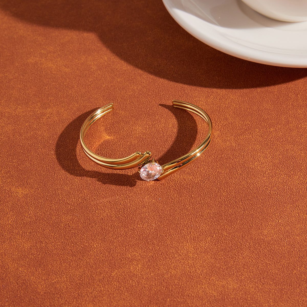 Statement Armreif 18K Vergoldet Wasserfest Edelstahl 316L Premium Zirkon