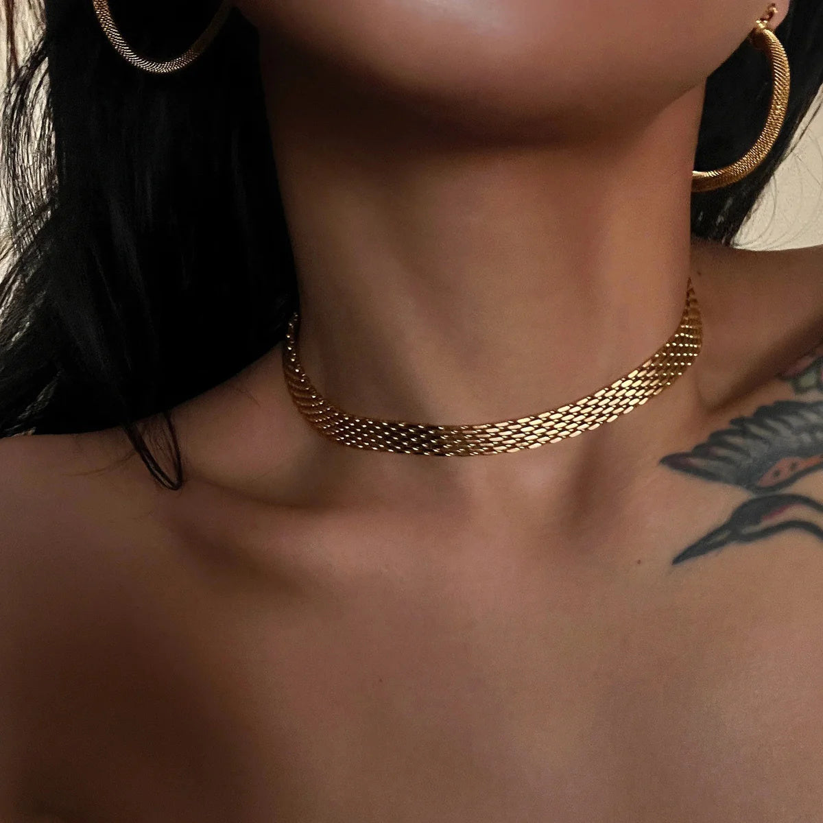 Kette "Monaco" 18K Vergoldet Wasserfest Edelstahl 316L Elegant Verstellbar