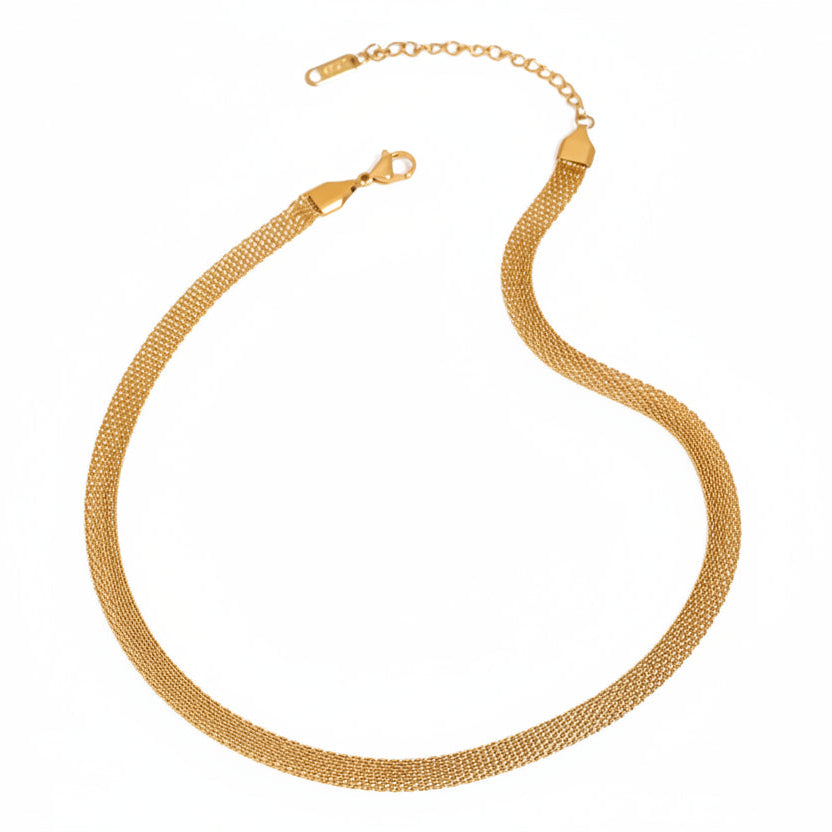 Kette "Monaco" 18K Vergoldet Wasserfest Edelstahl 316L Elegant Verstellbar