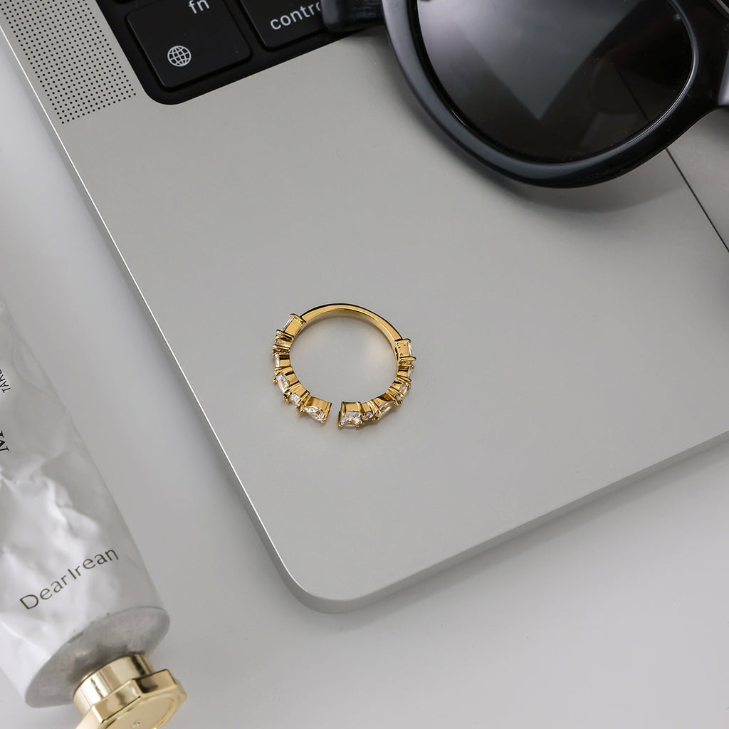 Ring Fiorella 18K Vergoldet Wasserfest Edelstahl 316L Elegant