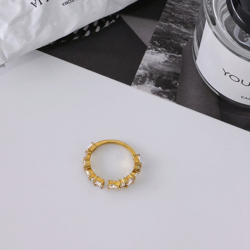 Ring Fiorella 18K Vergoldet Wasserfest Edelstahl 316L Elegant