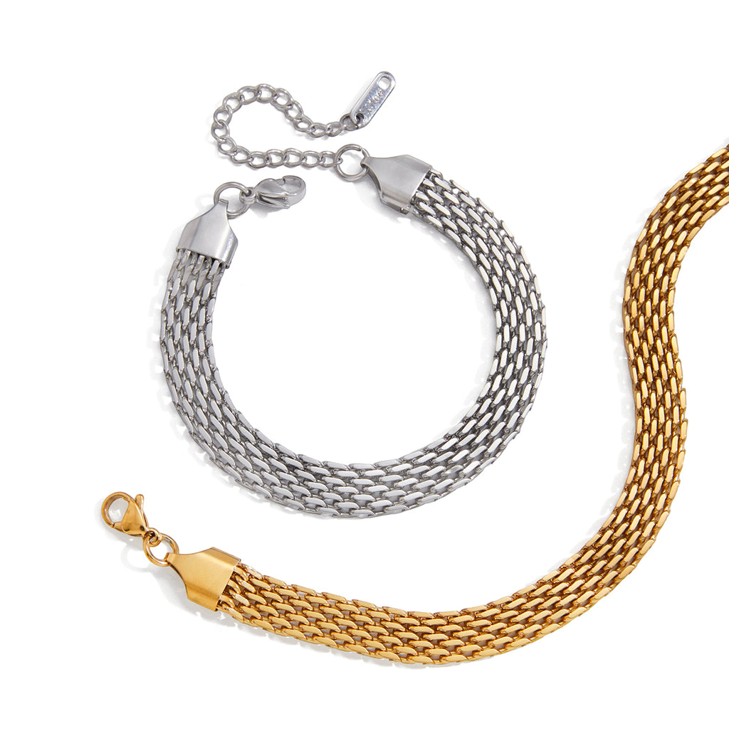 Armband Mesh 18K Vergoldet Wasserfest Edelstahl 316L Elegant