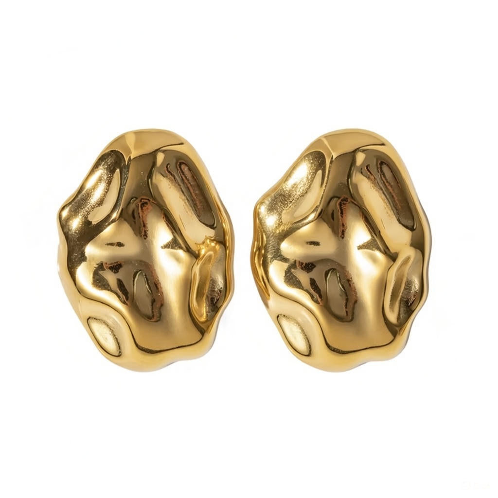 Statement Ohrstecker 18K Vergoldet Wasserfest Edelstahl 316L