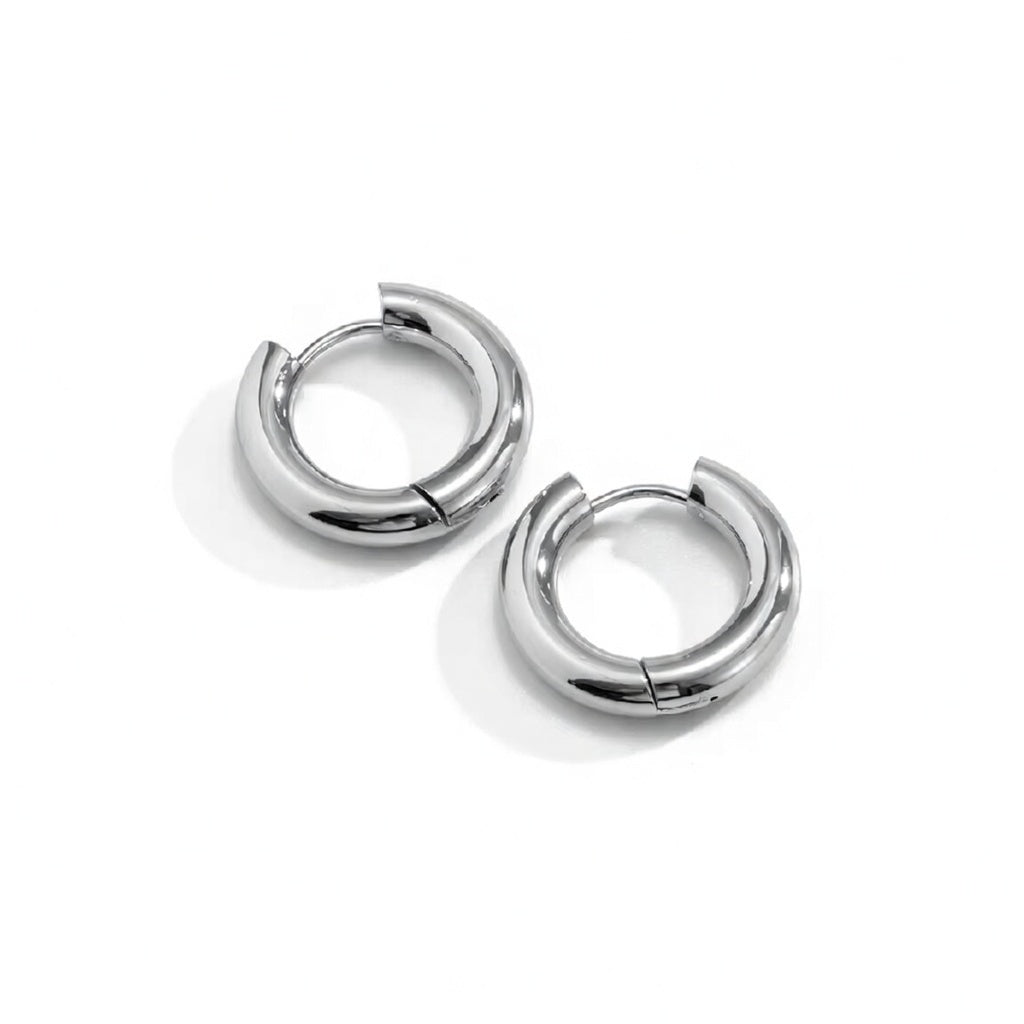 Creolen Silber 19mm Wasserfest Edelstahl 316L Premium